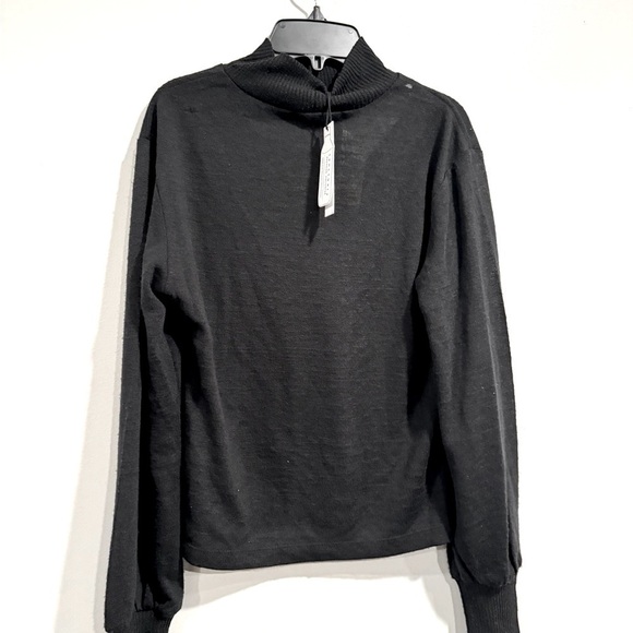 Sanctuary Women's Cutout Mock Neck Top Black, pullover sweater XS size 2 - Picture 7 of 8